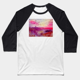 "View over Town at Sunset: a Cemetery in the Foreground" by J.M.W. Turner (1832) TECHNICOLOR REMASTERED Baseball T-Shirt